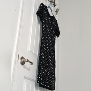 Chic Black Studded Mini Dress